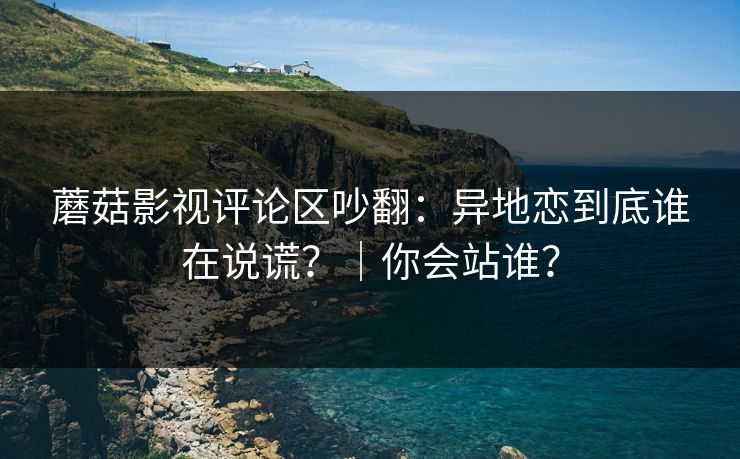 蘑菇影视评论区吵翻：异地恋到底谁在说谎？｜你会站谁？